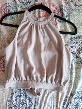 Wilfred Light Mauve Tie-Hem Halter Top